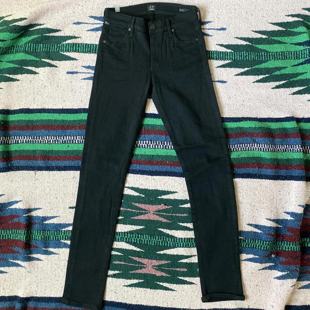 Citizens Humanity Jeans 24x29 Women Black Dark Wash Avedon Low Rise Teen Girl